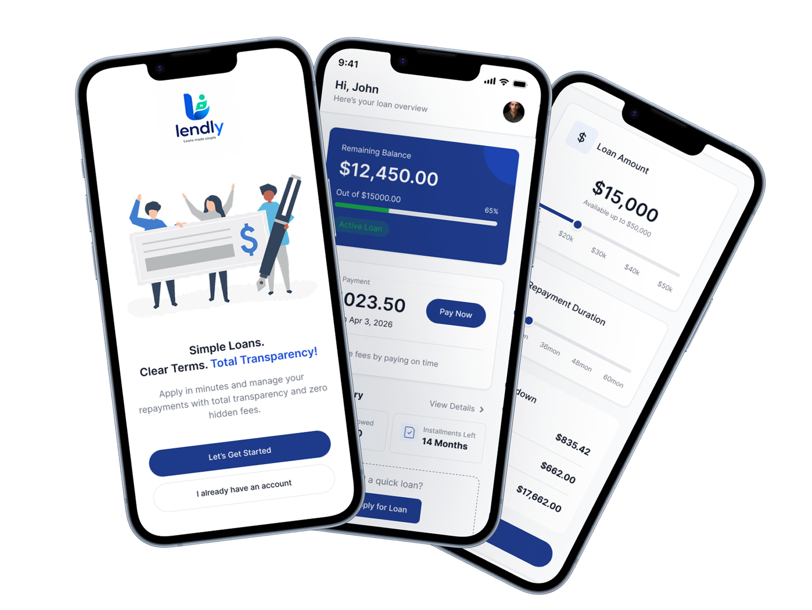 Loan App mobile app mockup