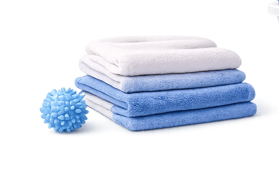 Folded clean towels