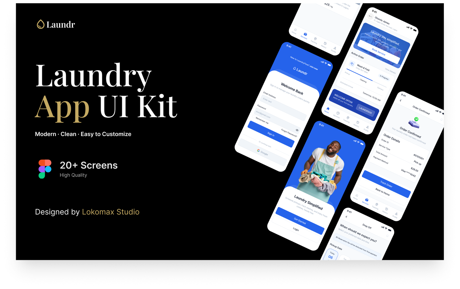 Lokomax Laundry App preview screen one