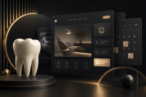 Premium dental clinic website design with patient journey and appointment interface